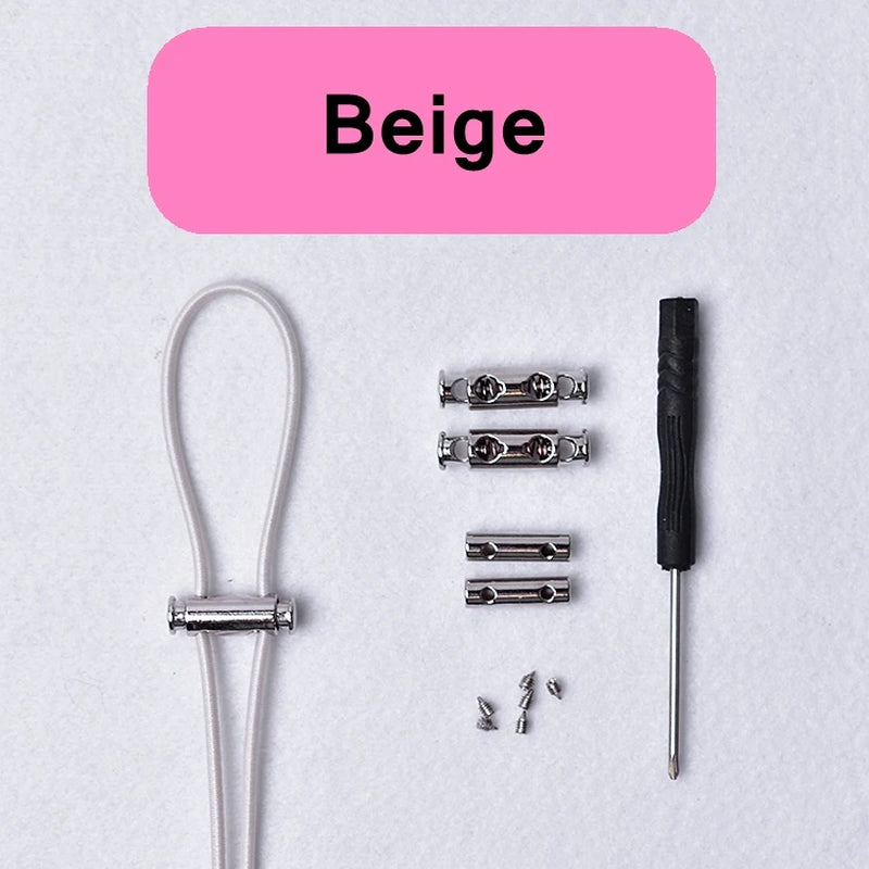 Revolutionary No-Tie Elastic Buckle Shoelaces with Metal Lock for Effortless Style – Perfect for Kids and Adults on the Go!