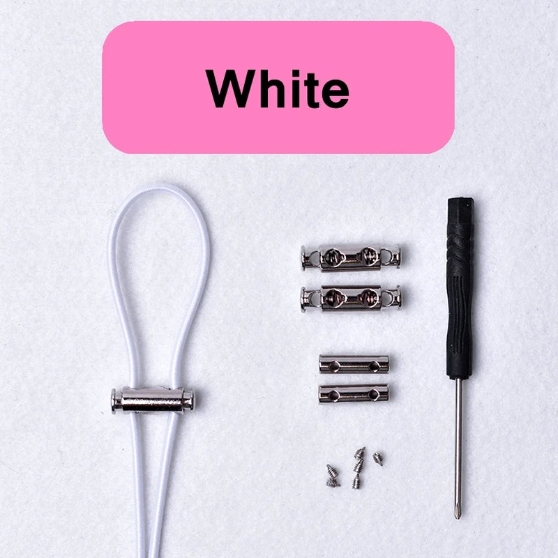 Revolutionary No-Tie Elastic Buckle Shoelaces with Metal Lock for Effortless Style – Perfect for Kids and Adults on the Go!