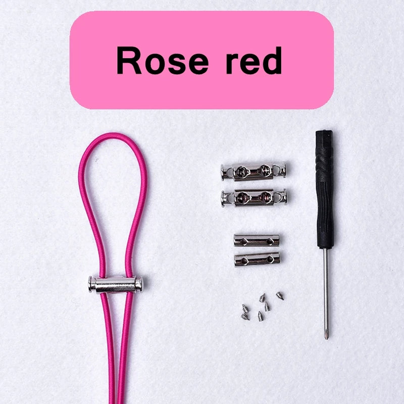 Revolutionary No-Tie Elastic Buckle Shoelaces with Metal Lock for Effortless Style – Perfect for Kids and Adults on the Go!