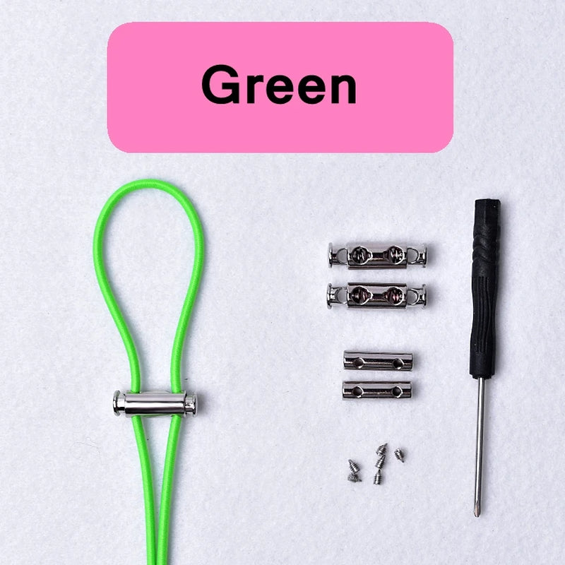 Revolutionary No-Tie Elastic Buckle Shoelaces with Metal Lock for Effortless Style – Perfect for Kids and Adults on the Go!