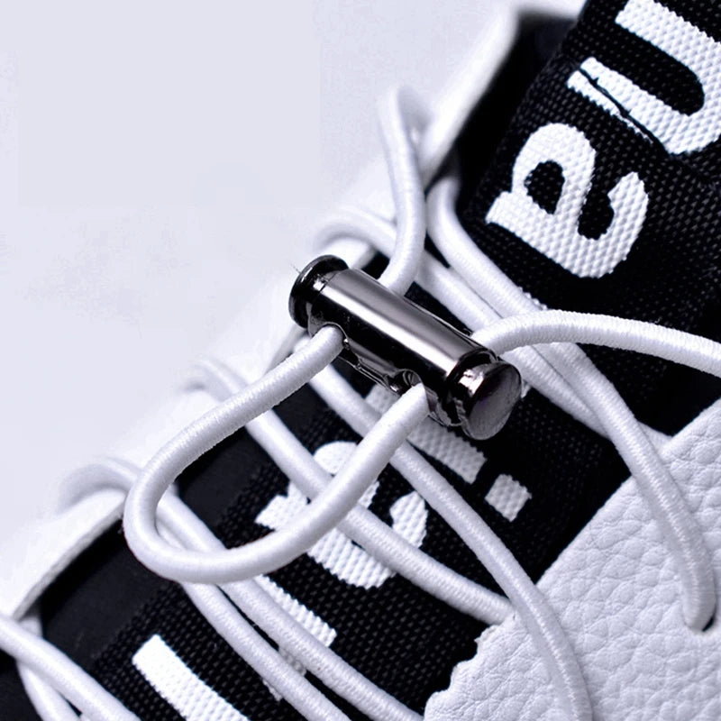 Revolutionary No-Tie Elastic Buckle Shoelaces with Metal Lock for Effortless Style – Perfect for Kids and Adults on the Go!