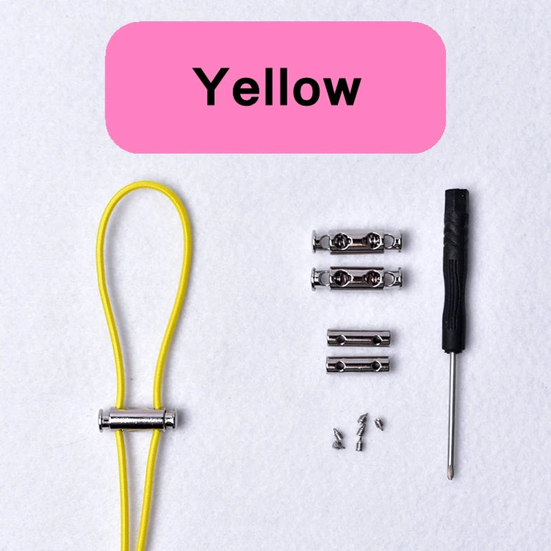 Revolutionary No-Tie Elastic Buckle Shoelaces with Metal Lock for Effortless Style – Perfect for Kids and Adults on the Go!
