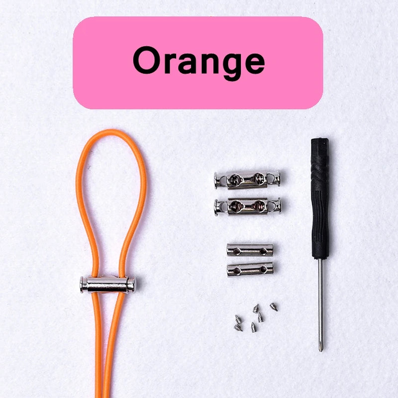 Revolutionary No-Tie Elastic Buckle Shoelaces with Metal Lock for Effortless Style – Perfect for Kids and Adults on the Go!